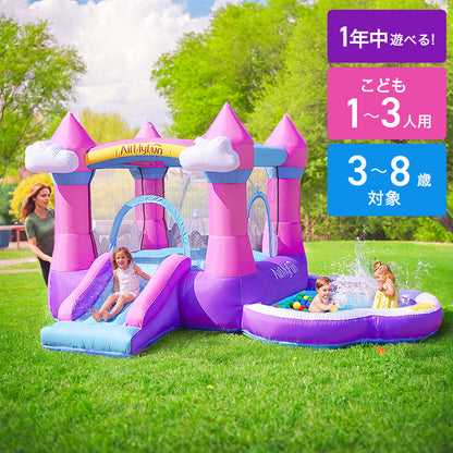 大型プール 滑り台 エアー遊具 海外 子供用プール 自宅用プール 家庭用プール ファミリープール ビニールプール ウォータースライダー 夏休み 水遊び アスレチック キッズ 遊具