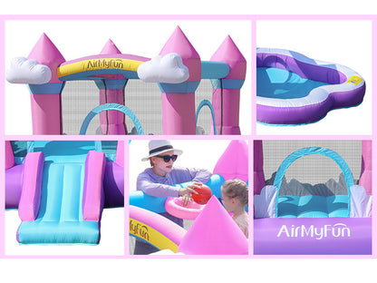 大型プール 滑り台 エアー遊具 海外 子供用プール 自宅用プール 家庭用プール ファミリープール ビニールプール ウォータースライダー 夏休み 水遊び アスレチック キッズ 遊具