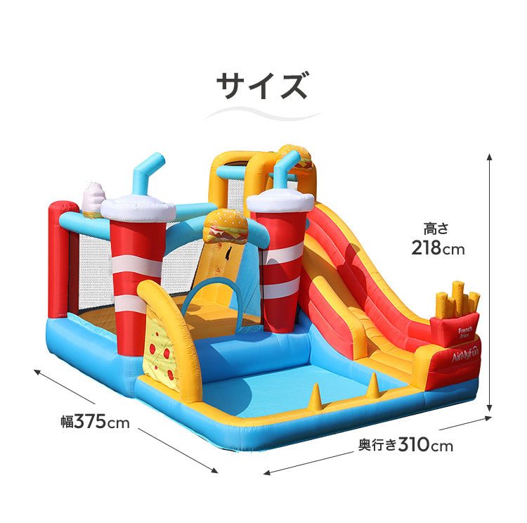 大型プール 滑り台 エアー遊具 海外 子供用プール 自宅用プール 家庭用プール ファミリープール ビニールプール ウォータースライダー 夏休み 水遊び アスレチック キッズ 遊具