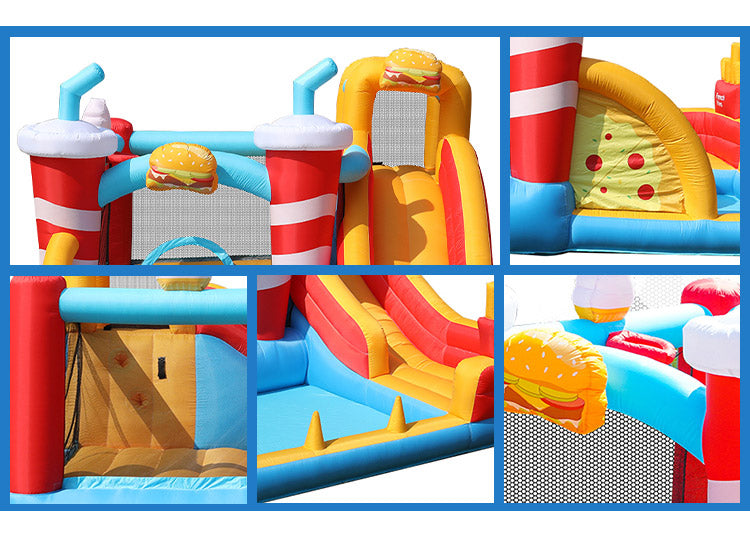 大型プール 滑り台 エアー遊具 海外 子供用プール 自宅用プール 家庭用プール ファミリープール ビニールプール ウォータースライダー 夏休み 水遊び アスレチック キッズ 遊具