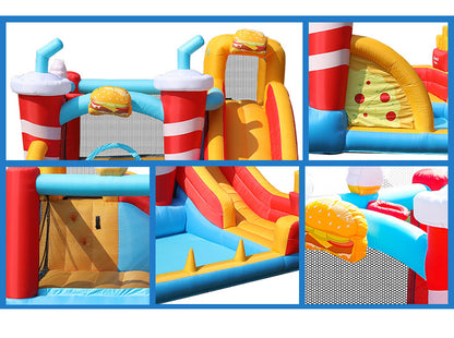 大型プール 滑り台 エアー遊具 海外 子供用プール 自宅用プール 家庭用プール ファミリープール ビニールプール ウォータースライダー 夏休み 水遊び アスレチック キッズ 遊具