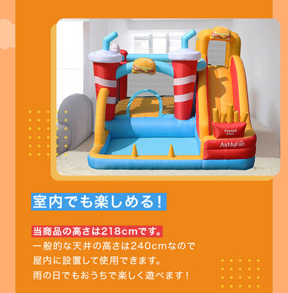 大型プール 滑り台 エアー遊具 海外 子供用プール 自宅用プール 家庭用プール ファミリープール ビニールプール ウォータースライダー 夏休み 水遊び アスレチック キッズ 遊具