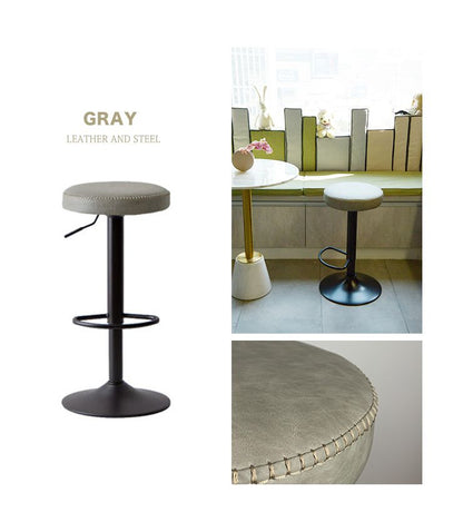 カウンターチェア おしゃれ 北欧 昇降式 バーチェア キッチンチェア カフェチェア ハイスツール 椅子 スツール レザー【送料無料】