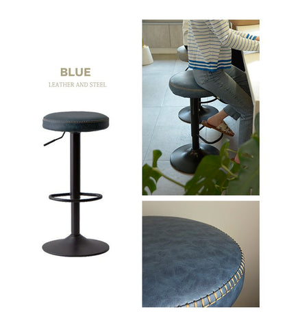 カウンターチェア おしゃれ 北欧 昇降式 バーチェア キッチンチェア カフェチェア ハイスツール 椅子 スツール レザー【送料無料】