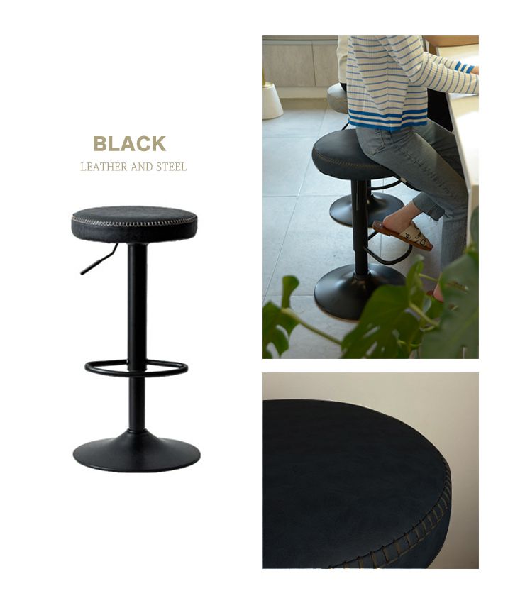 カウンターチェア おしゃれ 北欧 昇降式 バーチェア キッチンチェア カフェチェア ハイスツール 椅子 スツール レザー【送料無料】