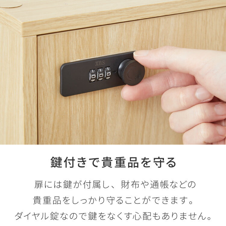 カラーボックス 2段 A4 木目 鍵付き 扉付き 幅35cm レイアウト自由自在 ダイヤル 収納 収納ボックス 整理整頓 カラーボックス2段 A4サイズ 本棚 ラック 収納ラック 鍵付きラック レイアウト自由