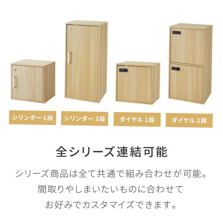 カラーボックス 2段 A4 木目 鍵付き 扉付き 幅35cm レイアウト自由自在
