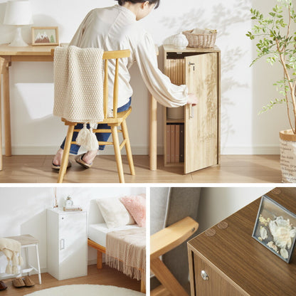 カラーボックス 3段 A4 木目 鍵付き 扉付き 幅35cm レイアウト自由自在 収納 収納ボックス 整理整頓 カラーボックス3段 A4サイズ 本棚 ラック 収納ラック 鍵付きラック レイアウト自由