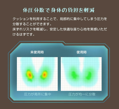 クッション ジェルクッション カバー付き 車椅子用クッション チェアシート ジェル ハニカム構造 2層構造 立体メッシュ 高通気性 洗える 体圧分散 負担軽減 腰痛対策 オフィス 在宅ワーク 車内 車椅子 座布団 ゲルクッション 介護