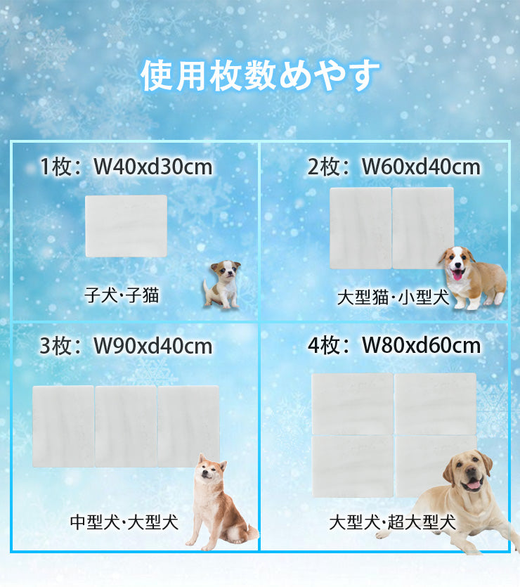 天然大理石 マット2枚 ペット用  冷感 涼感 ひんやり ボード マット 涼しい 角丸 省エネ 電源不使用 ずれ防止 夏  暑さ対策 犬 猫 暑さ対策