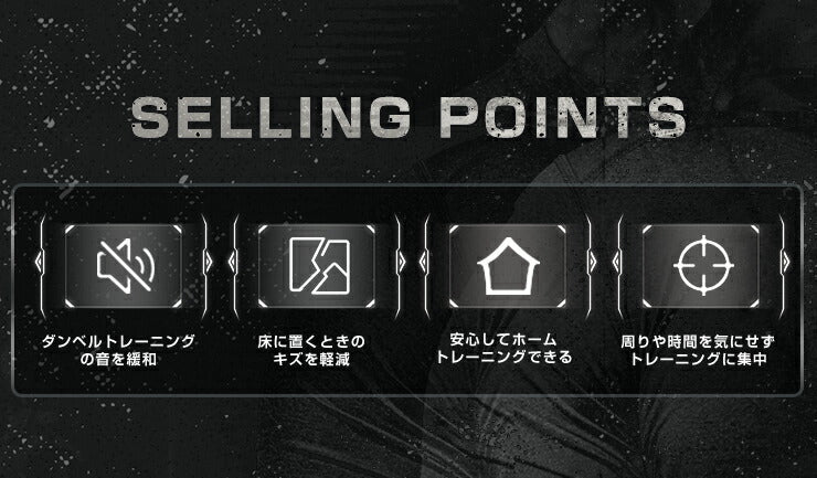 ダンベルマット ブラック ウレタン 40×60cm 厚さ15cm 2個セット シンプル ドロップマット ジムマット トレーニングマット  衝撃吸収 筋トレ ウェイトトレーニング ホームトレーニング 防音 クッション マット 安全 コンパクト