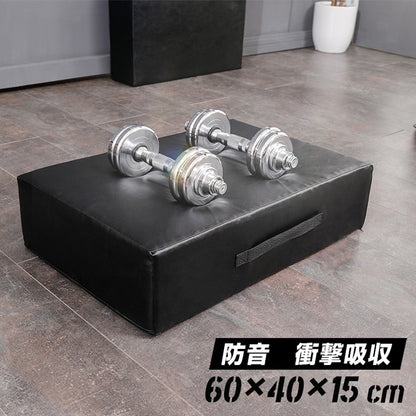 ダンベルマット ブラック ウレタン 40×60cm 厚さ15cm シングル シンプル ドロップマット ジムマット トレーニングマット  衝撃吸収 筋トレ ウェイトトレーニング 防音 クッション マット 安全 コンパクト デッドリフト 防振
