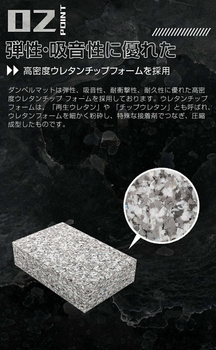 ダンベルマット ブラック ウレタン 40×60cm 厚さ15cm シングル シンプル ドロップマット ジムマット トレーニングマット  衝撃吸収 筋トレ ウェイトトレーニング 防音 クッション マット 安全 コンパクト デッドリフト 防振