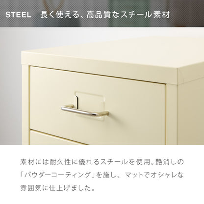 Roomnhome デスクワゴン 3段 キャビネット キャスター付き オフィスワゴン 書類ケース サイドワゴンキャビネット 縦型ファイルキャビネット キャスター付き 可動式キャビネット 韓国インテリア【送料無料】