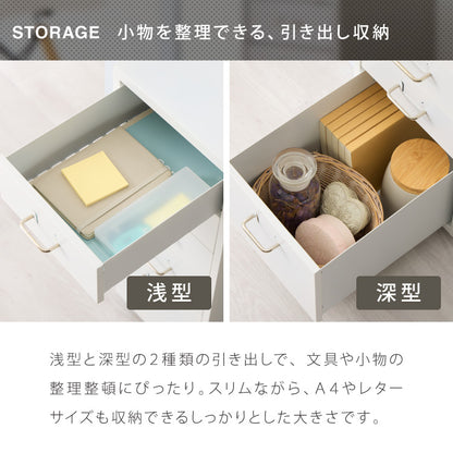 Roomnhome デスクワゴン 5段 キャビネット キャスター付き オフィスワゴン 書類ケース サイドワゴンキャビネット 縦型ファイルキャビネット キャスター付き 可動式キャビネット 韓国インテリア【送料無料】