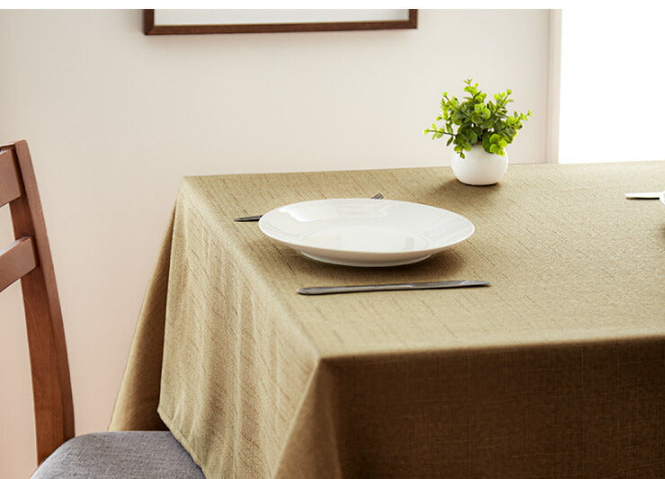テーブルクロス 撥水 正方形 140×140cm 無地 北欧風 撥水加工 洗える ウォッシャブル 洗濯可 キャンバス 生地 北欧 おしゃれ ホテル仕様 シンプル ナチュラル ポリエステル テーブルマット (代引不可)【メール便配送】