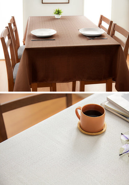 テーブルクロス 撥水 長方形 140×180cm 無地 北欧風 撥水加工 洗える ウォッシャブル 洗濯可 キャンバス 生地 北欧 おしゃれ ホテル仕様 シンプル ナチュラル ポリエステル テーブルマット (代引不可)【メール便配送】