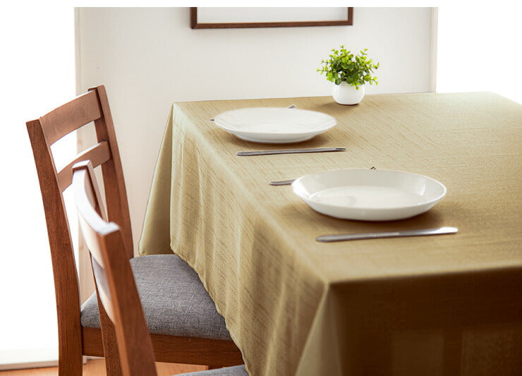 テーブルクロス 撥水 長方形 140×180cm 無地 北欧風 撥水加工 洗える ウォッシャブル 洗濯可 キャンバス 生地 北欧 おしゃれ ホテル仕様 シンプル ナチュラル ポリエステル テーブルマット (代引不可)【メール便配送】