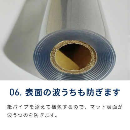 【選べる4サイズ】ダイニングマット 透明 防水 140×190cm 180×300cm 180×180cm 180×240cm 厚さ1.5mm 防汚 吸着 耐熱 撥水 フロアマット キッチンマット クリアマット 傷防止 PVC エンボス加工