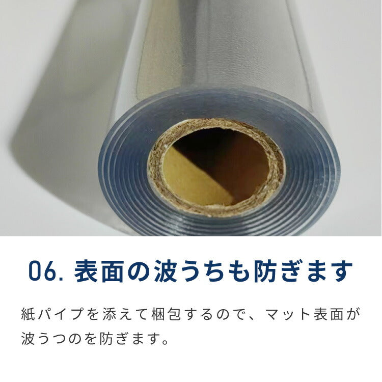 【選べる4サイズ】ダイニングマット 透明 防水 140×190cm 180×300cm 180×180cm 180×240cm 厚さ1.5mm 防汚 吸着 耐熱 撥水 フロアマット キッチンマット クリアマット 傷防止 PVC エンボス加工