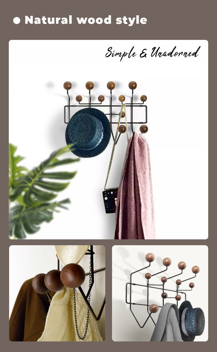 壁掛け ハンガーラック ハングイットオール イームズ おしゃれ 北欧 天然木 ウォールハンガー フック コートハンガー リプロダクト コート掛け 帽子掛け 収納 省スペース 1人暮らし 新生活