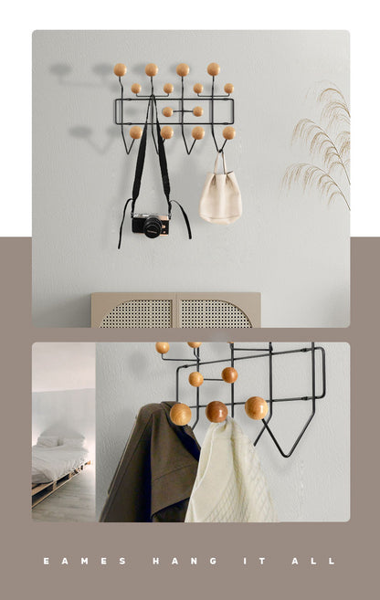 壁掛け ハンガーラック ハングイットオール イームズ おしゃれ 北欧 天然木 ウォールハンガー フック コートハンガー リプロダクト コート掛け 帽子掛け 収納 省スペース 1人暮らし 新生活