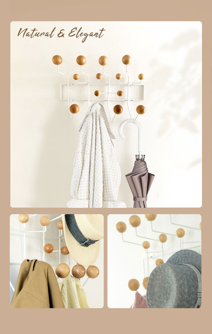 壁掛け ハンガーラック ハングイットオール イームズ おしゃれ 北欧 天然木 ウォールハンガー フック コートハンガー リプロダクト コート掛け 帽子掛け 収納 省スペース 1人暮らし 新生活