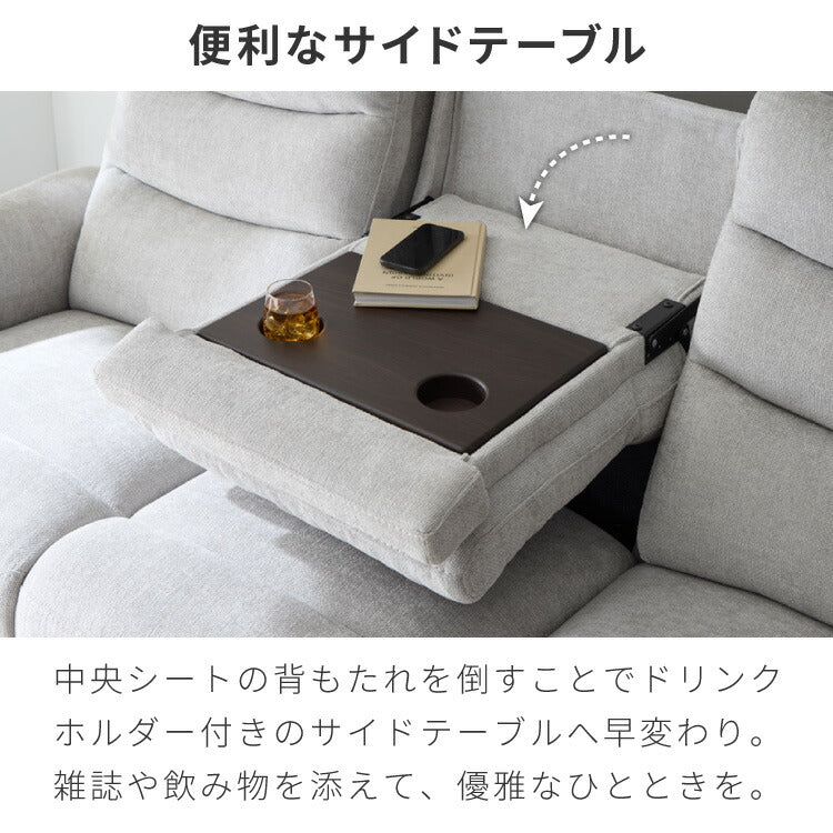 電動リクライニングソファー ヘッドリクライニング USB TYPE-C USBポータ リクライニングソファー リクライニングソファ 可動式 ヘッドレスト フットレスト 三人掛け 3人がけ 3人用