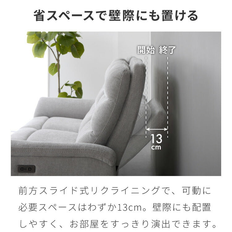 電動リクライニングソファー ヘッドリクライニング USB TYPE-C USB