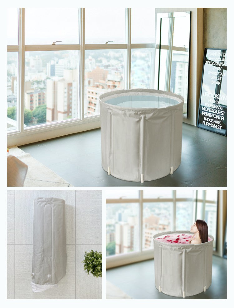 浴槽 折りたたみ 折りたたみ浴槽 折り畳み 温水 冷水 組み立て簡単 直径80cm 67cm シンプル シャワー お風呂 浴室 サウナ 水風呂 防災 省スペース ポータブルバスタブ バスタブ 折りたたみバスタブ