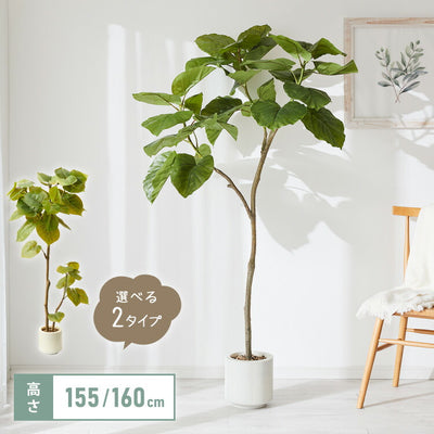 人工観葉植物 ウンベラータ 一本 フェイクグリーン 大型 ウンベラータ 155cm 160cm フィカス 植物 おしゃれ ナチュラル シンプル フェイク 造花 リアル 観葉植物 リビング インテリア 玄関 室内