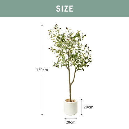 人工観葉植物 オリーブ フェイクグリーン 大型 オリーブ 130cm おしゃれ ナチュラル シンプル フェイク 造花 リアル 観葉植物 リビング インテリア 葉 鉢付き 引越し 玄関 室内 お手入れ不要 ギフト お祝い プレゼント