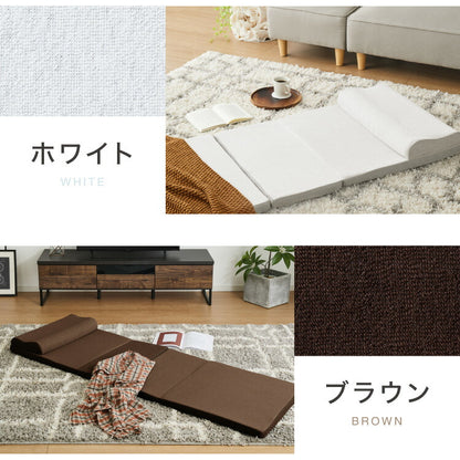 ごろ寝マット 折りたたみ 枕付き 両面タイプ タオル生地 メッシュ生地 消臭 抗菌 防臭 洗える カバー付き 60×180cm 持ち運び コンパクト 大人 ゴムバンド付き ごろ寝クッション 長座布団 マットレス