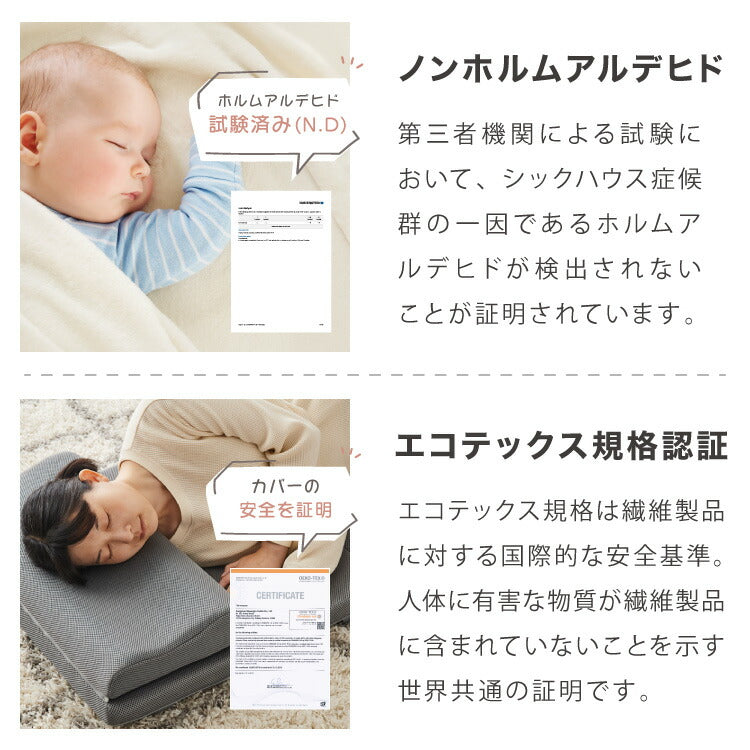 ごろ寝マット 折りたたみ 枕付き メッシュ生地 消臭 抗菌 防臭 洗える カバー付き 60×180cm 持ち運び コンパクト 大人 取っ手付き ごろ寝クッション 長座布団 マットレス 無地 フロアマット