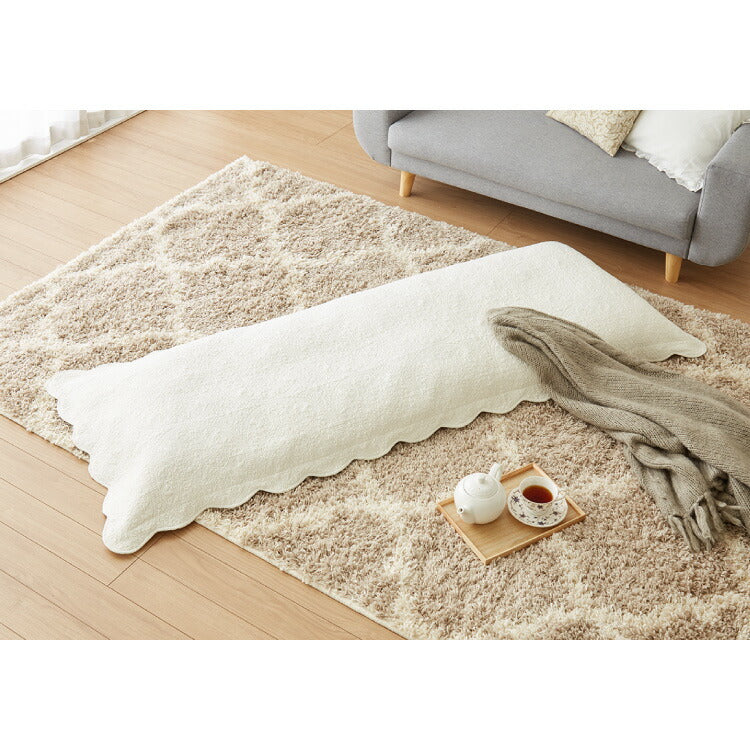 長座布団カバー ロング 洗える 綿100% 173×63cm シンプル カバー ごろ寝マット ごろ寝クッション 長座布団 マット クッション 座布団 アイボリー 北欧 綿 コットン コットン100%