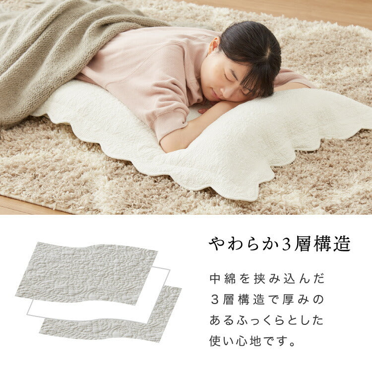 長座布団カバー ロング 洗える 綿100% 173×63cm シンプル カバー ごろ寝マット ごろ寝クッション 長座布団 マット クッション 座布団 アイボリー 北欧 綿 コットン コットン100%