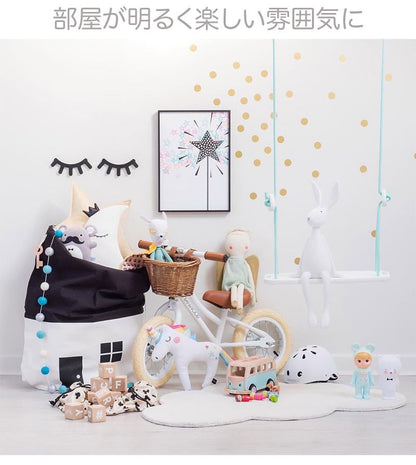 おもちゃ収納袋 ストレージバッグ おもちゃ 収納袋 大容量 ハウス型 かわいい ファブリック 折りたたみ モノトーン 北欧 ランドリーバッグ おもちゃ入れ 子供部屋 お片付けバッグ 子供収納