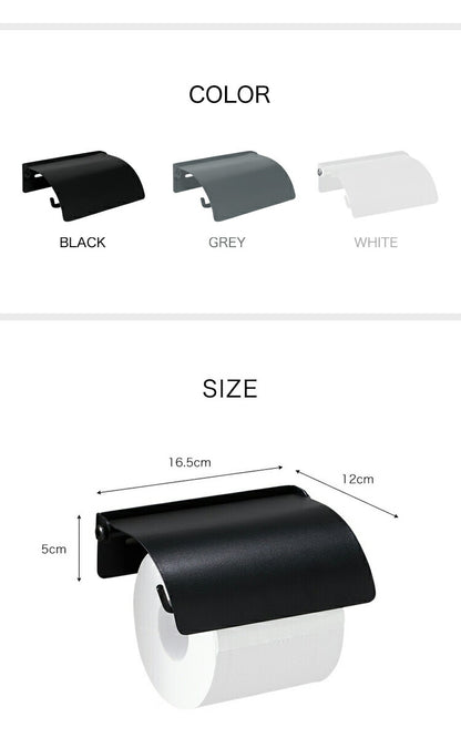 トイレットペーパーホルダー シングル オールアイアン モダン おしゃれ アイアン アンティーク シック トイレ ペーパー 太巻き 対応 直径13cmまで ブラック スチール トイレ用品 新生活 賃貸 マンション