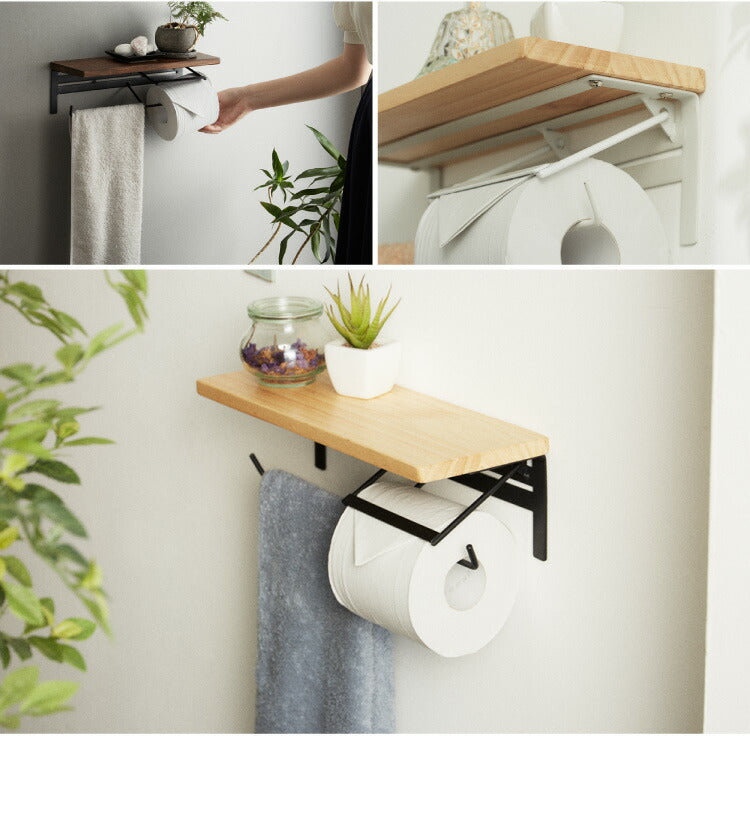 トイレットペーパーホルダー カバー 複数カラー 木製 スチール 天板付き シンプル ナチュラル おしゃれ 北欧 ペーパーホルダー トイレットペーパー 簡単取り付け 賃貸 飾り棚 収納 DIY 棚付き 天板 便利 インテリア 新生活 補充楽