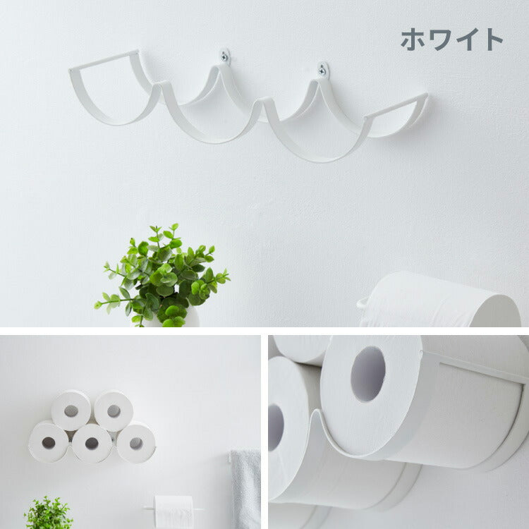 トイレットペーパーホルダー おしゃれ 壁付け 置き型 見せる収納 取り出しやすい おしゃれ インテリア DIY アンティーク インダストリアル シンプル ストッカー トイレ収納 ペーパーラック