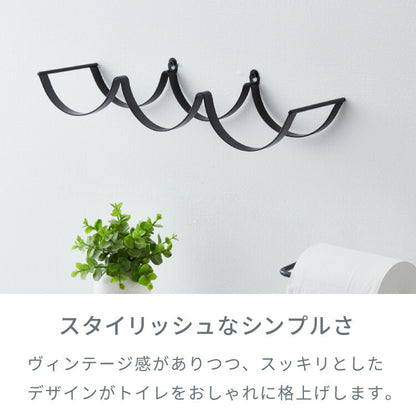 トイレットペーパーホルダー おしゃれ 壁付け 置き型 見せる収納 取り出しやすい おしゃれ インテリア DIY アンティーク インダストリアル シンプル ストッカー トイレ収納 ペーパーラック