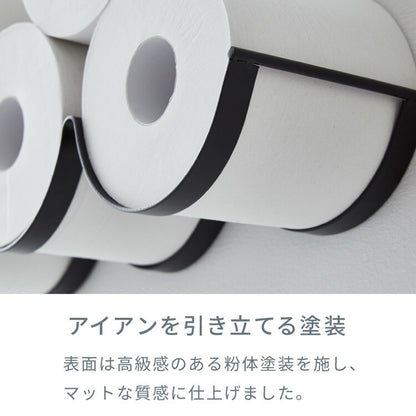 トイレットペーパーホルダー おしゃれ 壁付け 置き型 見せる収納 取り出しやすい おしゃれ インテリア DIY アンティーク インダストリアル シンプル ストッカー トイレ収納 ペーパーラック