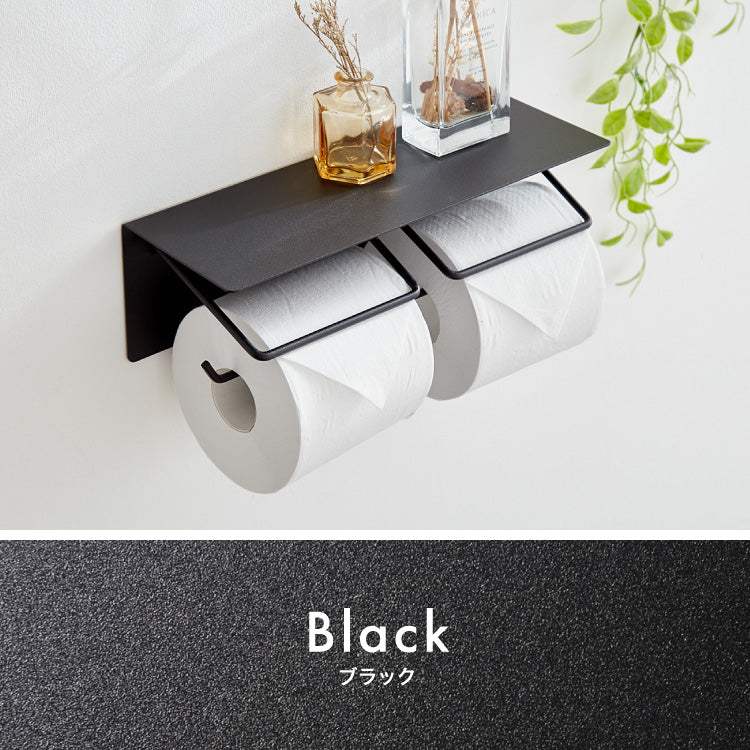 トイレットペーパーホルダー ダブルタイプ 2連 天板 オールスチール