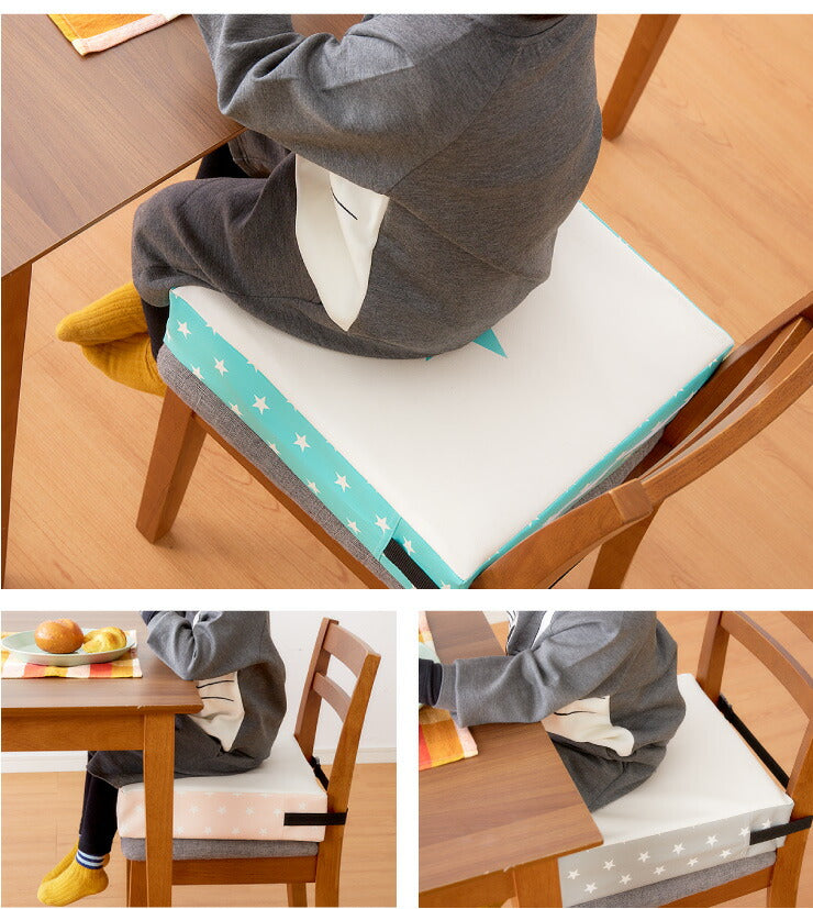高さ調整クッション 子供 椅子 3段 幅30cm 抗菌 防臭 ベルト付き お食事クッション おしゃれ キッズ用品 座布団 キッズチェア ベビーチェア 高さ調節 クッション 子供 椅子 幼稚園 保育園 お食事 お勉強 ノンホルム シンプル