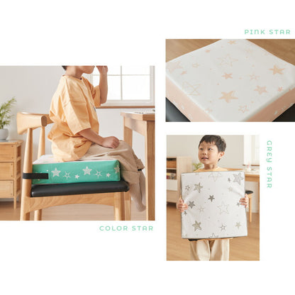 高さ調整クッション 子供用 クッション 3段 抗菌 防臭 防水 はっ水 ベルト付き お食事クッション お子様用 座布団 高さ調節 高さ 調節 キッズチェア ノンホルム 正方形 北欧 シンプル おしゃれ チェアクッション 子供用