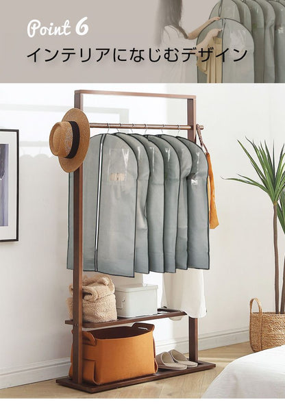 洋服カバー 12枚組 100cm 不織布 通気性 防塵 ほこり防止 日焼け防止 センターファスナー 透明窓 ポケット付き 収納 衣服収納 衣装カバー 衣服カバー 衣類カバー カバー 押し入れ クローゼット ワードローブ 引越 衣替え