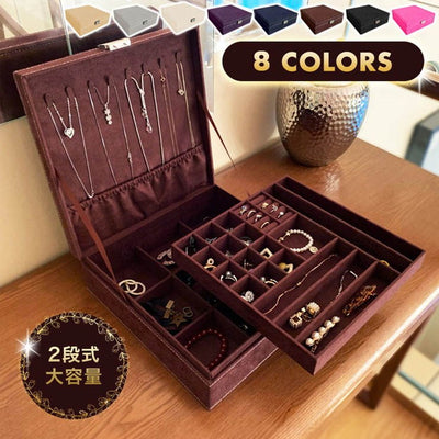 ジュエリーボックス 大容量 鍵付き フェルト 可愛い おしゃれ キッズ アクセサリーボックス ジュエリーケース 収納ボックス ジュエリー収納 ネックレス収納 アクセサリーケース ピアス ネックレス リング
