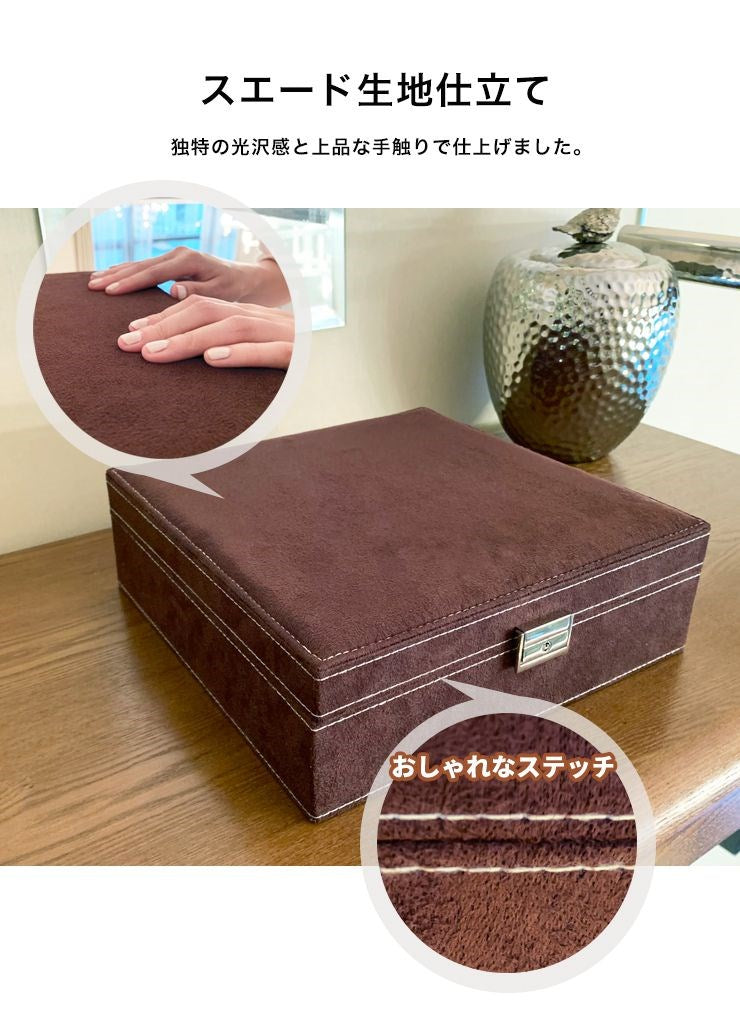 ジュエリーボックス 大容量 鍵付き フェルト 可愛い おしゃれ キッズ アクセサリーボックス ジュエリーケース 収納ボックス ジュエリー収納 ネックレス収納 アクセサリーケース ピアス ネックレス リング