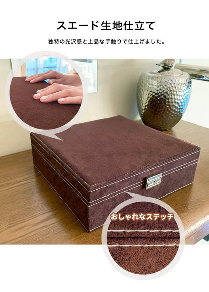 ジュエリーボックス 大容量 鍵付き フェルト 可愛い おしゃれ キッズ アクセサリーボックス ジュエリーケース 収納ボックス ジュエリー収納 ネックレス収納 アクセサリーケース ピアス ネックレス リング