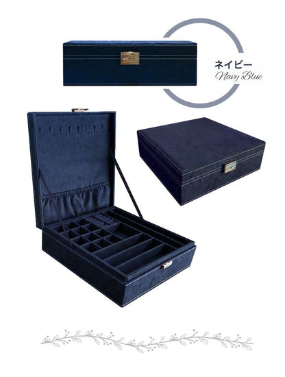 ジュエリーボックス 大容量 鍵付き フェルト 可愛い おしゃれ キッズ アクセサリーボックス ジュエリーケース 収納ボックス ジュエリー収納 ネックレス収納 アクセサリーケース ピアス ネックレス リング